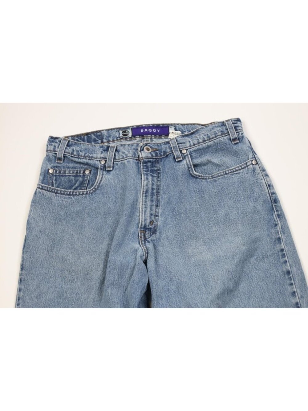 Vintage 90s Levis Silvertab Mens 33x32 Faded Baggy Fit Denim Jeans Blue USA - Picture 2 of 14